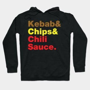 Kebab & Chips & Chili Sauce. Hoodie